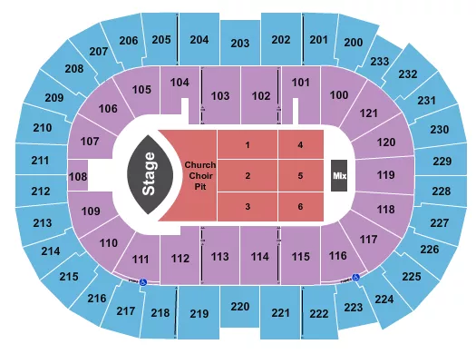 ERIC CHURCH Seating Map Seating Chart