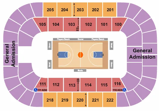 BASKETBALL WOMENS TOURNEY Seating Map Seating Chart