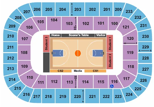 BASKETBALL 2 Seating Map Seating Chart