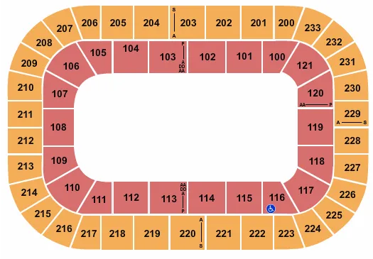MONSTER JAM Seating Map Seating Chart