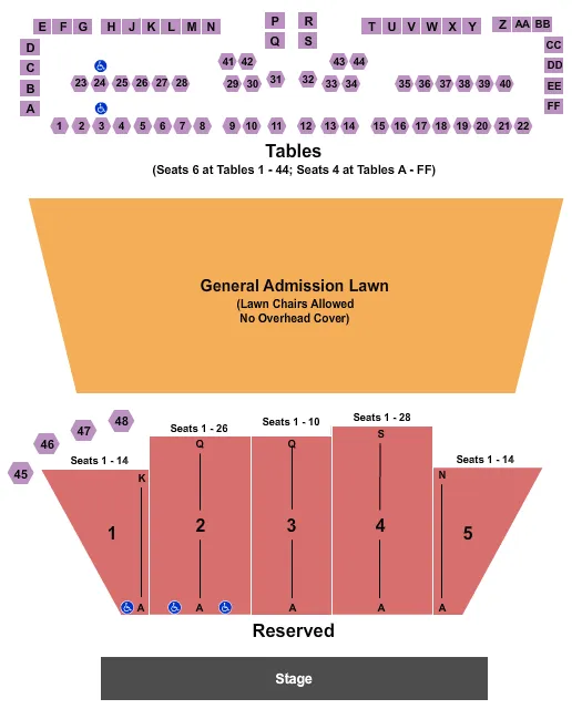 ENDSTAGE 2 Seating Map Seating Chart