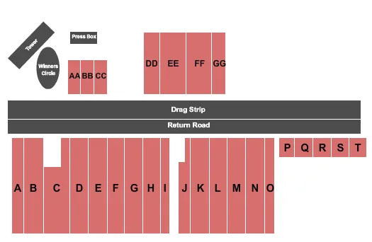 RACING Seating Map Seating Chart