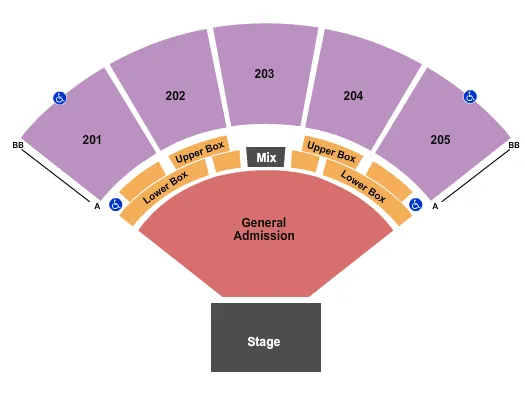 ENDSTAGE GA LOWER BOWL Seating Map Seating Chart