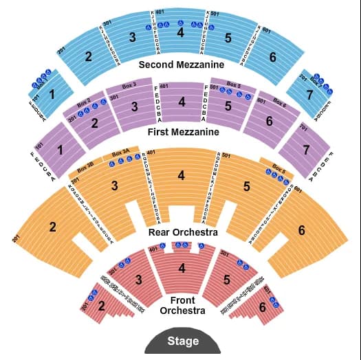 END STAGE Seating Map Seating Chart