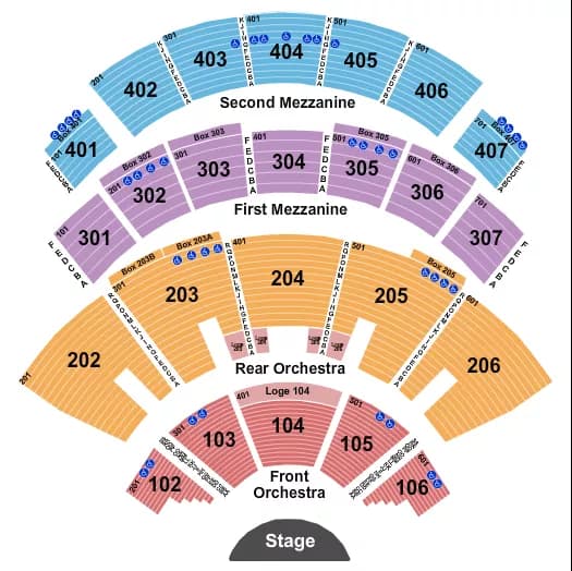 ROD STEWART Seating Map Seating Chart
