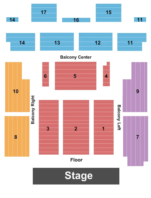 ENDSTAGE 2 Seating Map Seating Chart