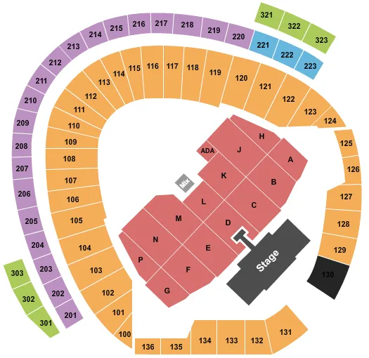 DEF LEPPARD Seating Map Seating Chart