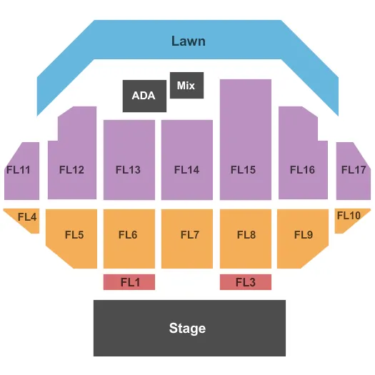 END STAGE Seating Map Seating Chart