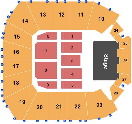 END STAGE Seating Map Seating Chart
