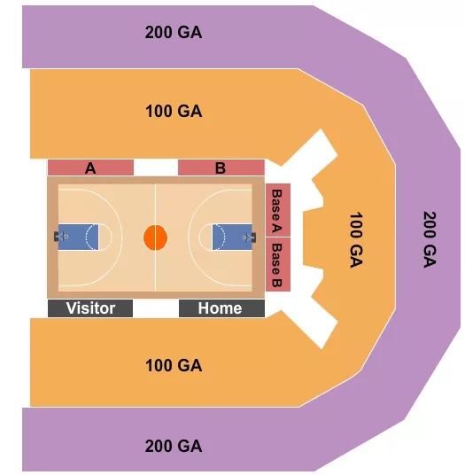 CHESAPEAKE EMPLOYERS INSURANCE ARENA BASKETBALL GA BY LEVEL Seating Map Seating Chart