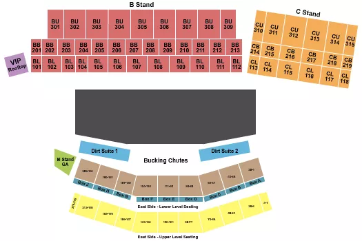 RODEO 2 Seating Map Seating Chart