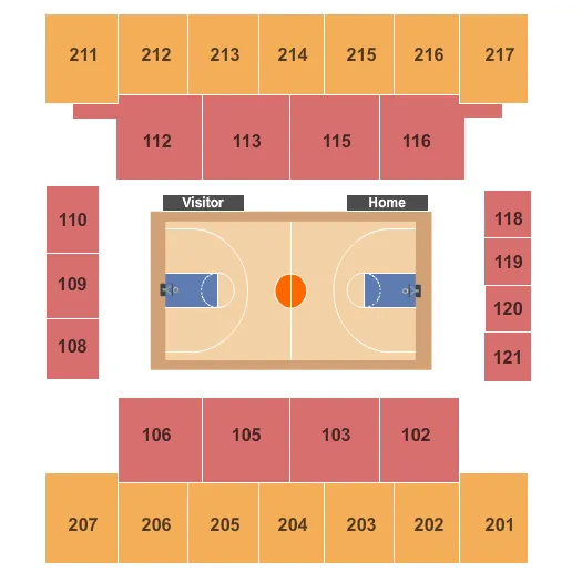 BASKETBALL Seating Map Seating Chart