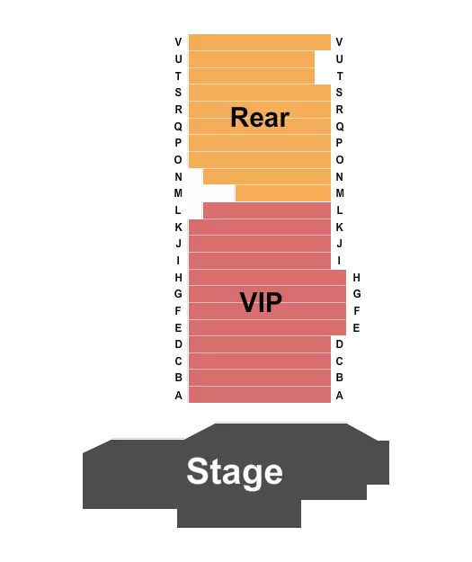 CLUB Z AT V THEATER PLANET HOLLYWOOD RESORT CASINO ENDSTAGE Seating Map Seating Chart