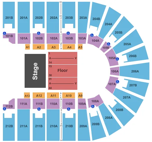 ENDSTAGE 2 Seating Map Seating Chart