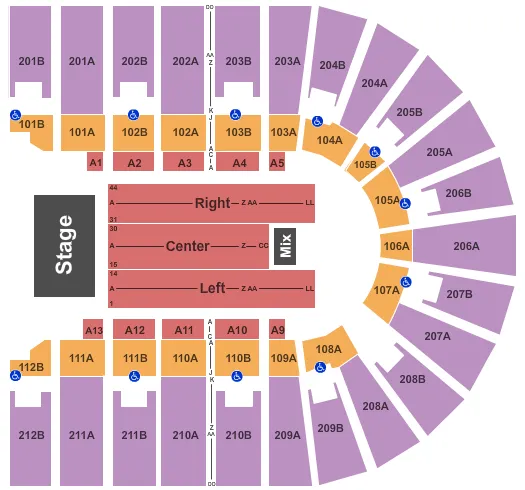 ENDSTAGE 3 Seating Map Seating Chart