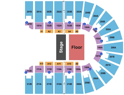 ENDSTAGE GA FLOOR 2 Seating Map Seating Chart