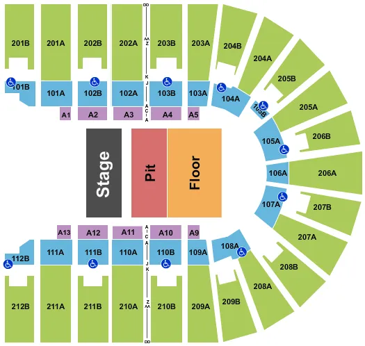 ENDSTAGE GA PIT Seating Map Seating Chart