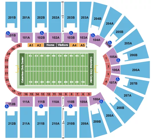 FOOTBALL 1 Seating Map Seating Chart