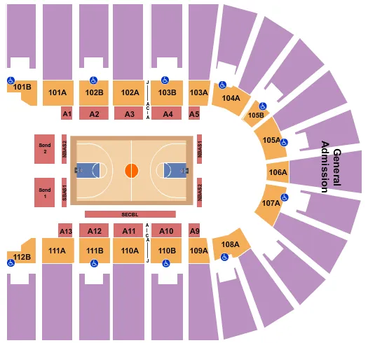 HARLEM GLOBETROTTERS2 Seating Map Seating Chart
