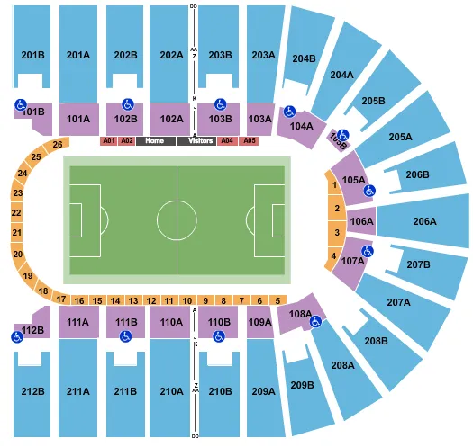 SOCCER Seating Map Seating Chart