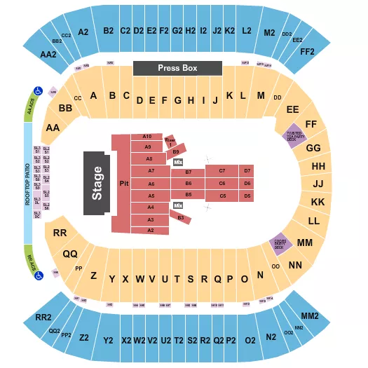 COMMONWEALTH STADIUM EDMONTON GUNS N ROSES Seating Map Seating Chart