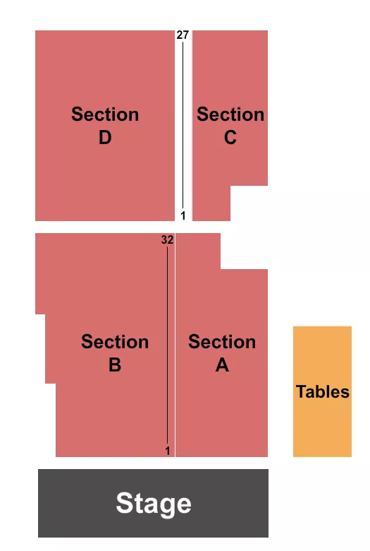 CONCERTS IN THE PARK AT VIEJAS CASINO RESORT ENDSTAGE 3 Seating Map Seating Chart