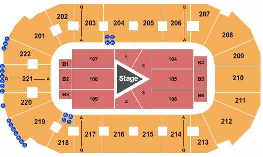 COVELLI CENTRE YOUNGSTOWN CENTER STAGE Seating Map Seating Chart