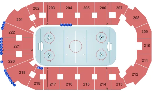 COVELLI CENTRE YOUNGSTOWN HOCKEY Seating Map Seating Chart