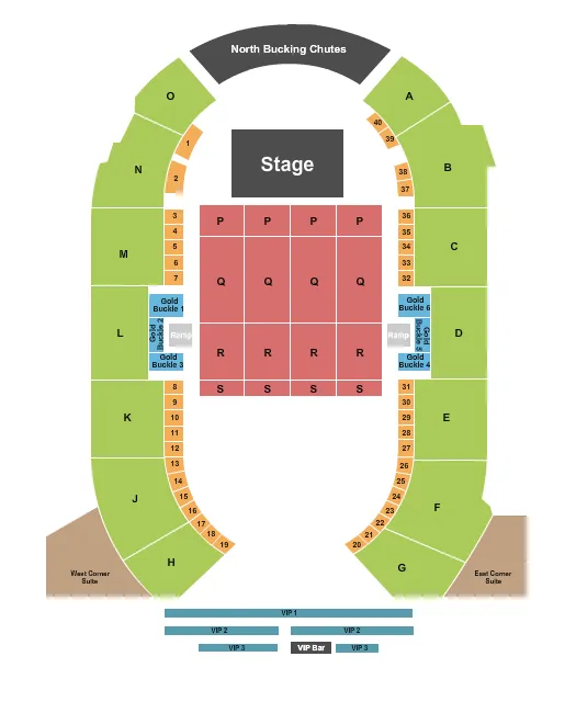 END STAGE Seating Map Seating Chart
