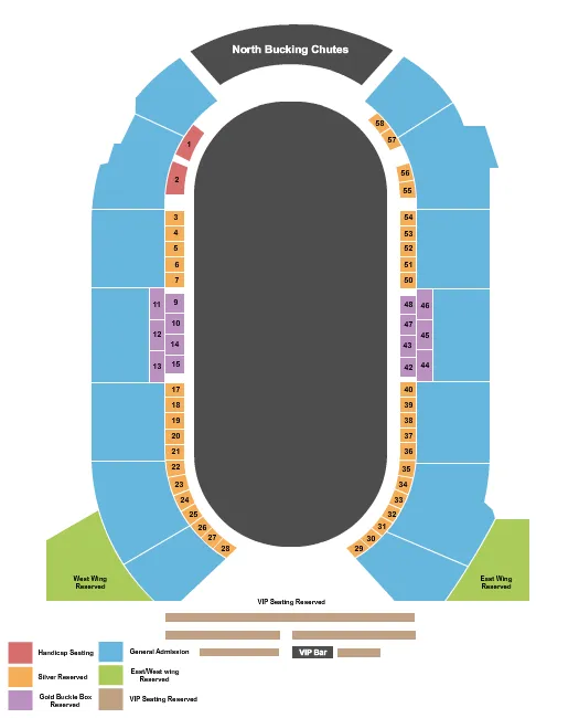 RODEO 2 Seating Map Seating Chart