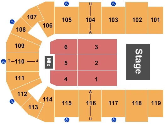 ENDSTAGE 4 Seating Map Seating Chart