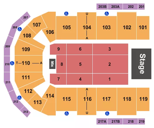 ENDSTAGE 8 Seating Map Seating Chart