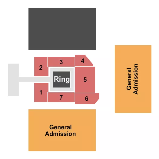 CROWN ARENA THE CROWN CENTER WRESTLING Seating Map Seating Chart