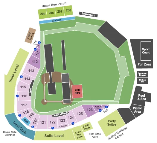 NITRO CIRCUS Seating Map Seating Chart