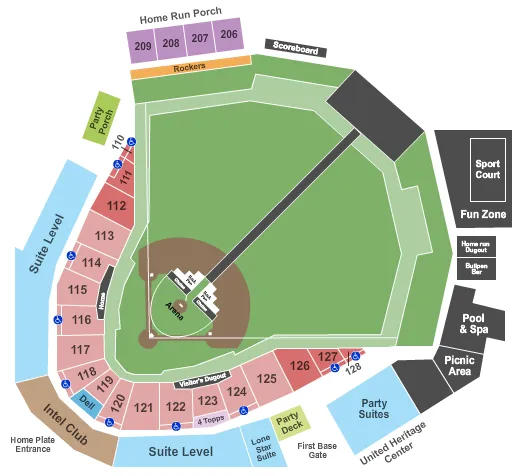 RODEO Seating Map Seating Chart