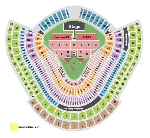 LINKIN PARK Seating Map Seating Chart