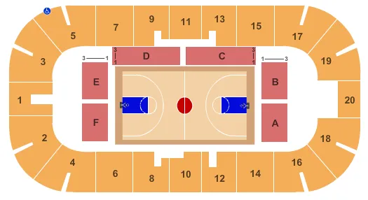 BASKETBALL Seating Map Seating Chart