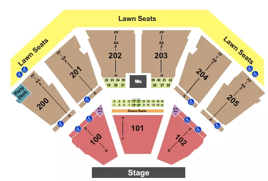 END STAGE Seating Map Seating Chart
