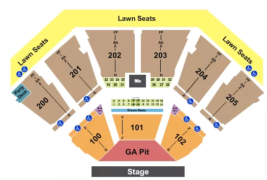 ENDSTAGE GA PIT Seating Map Seating Chart