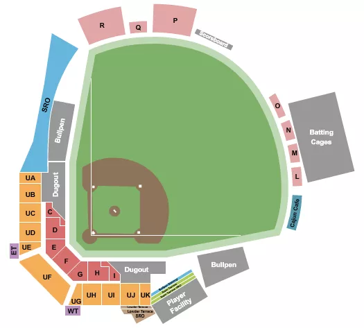 BASEBALL Seating Map Seating Chart