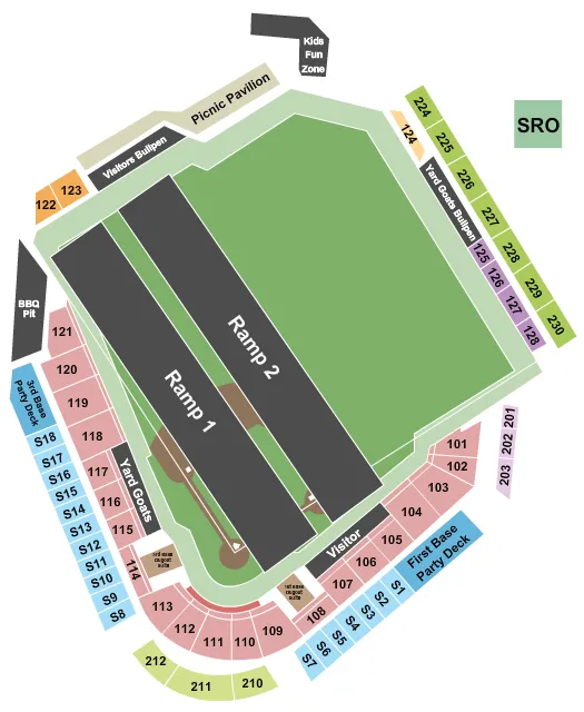 DUNKIN PARK NITRO CIRCUS Seating Map Seating Chart