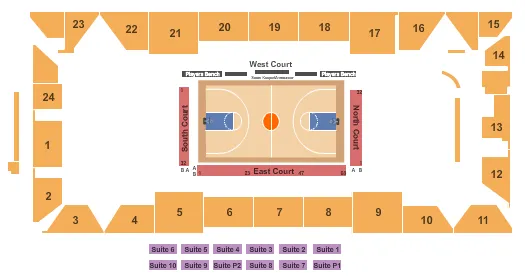 BASKETBALL Seating Map Seating Chart
