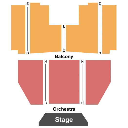 EGYPTIAN THEATRE BOISE END STAGE Seating Map Seating Chart