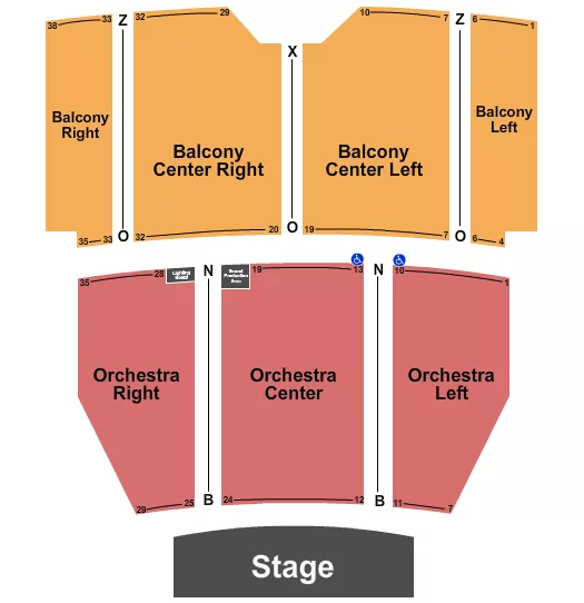EGYPTIAN THEATRE BOISE ENDSTAGE 3 Seating Map Seating Chart