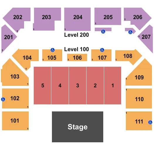 END STAGE CONCERT Seating Map Seating Chart