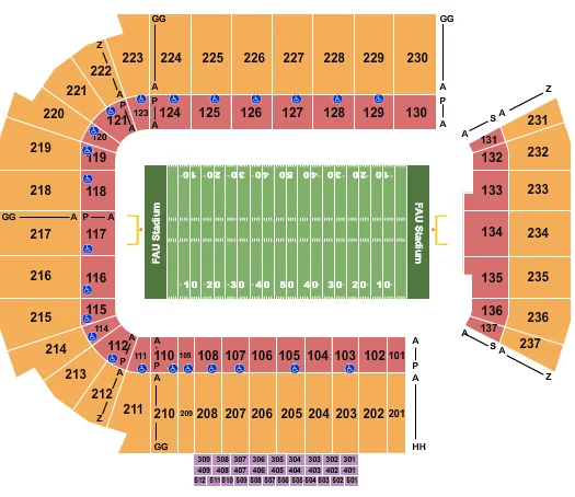 FOOTBALL Seating Map Seating Chart