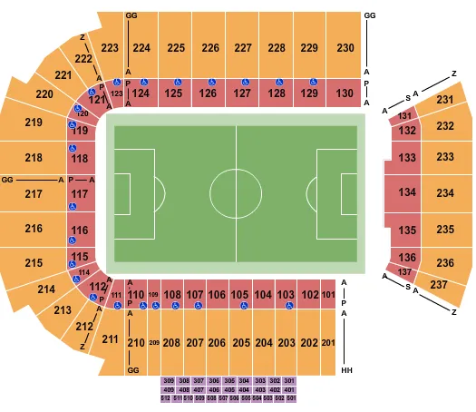 SOCCER Seating Map Seating Chart