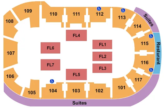WRESTLING Seating Map Seating Chart