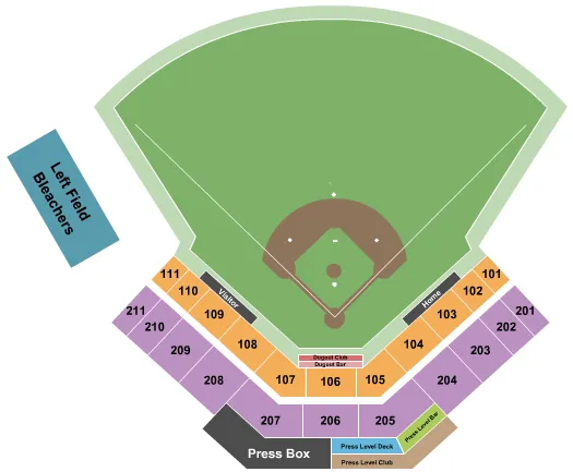 BASEBALL Seating Map Seating Chart