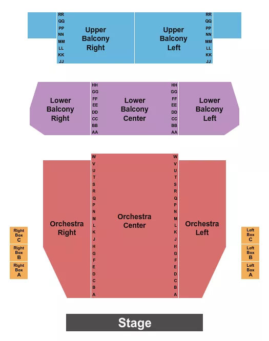 ENDSTAGE Seating Map Seating Chart